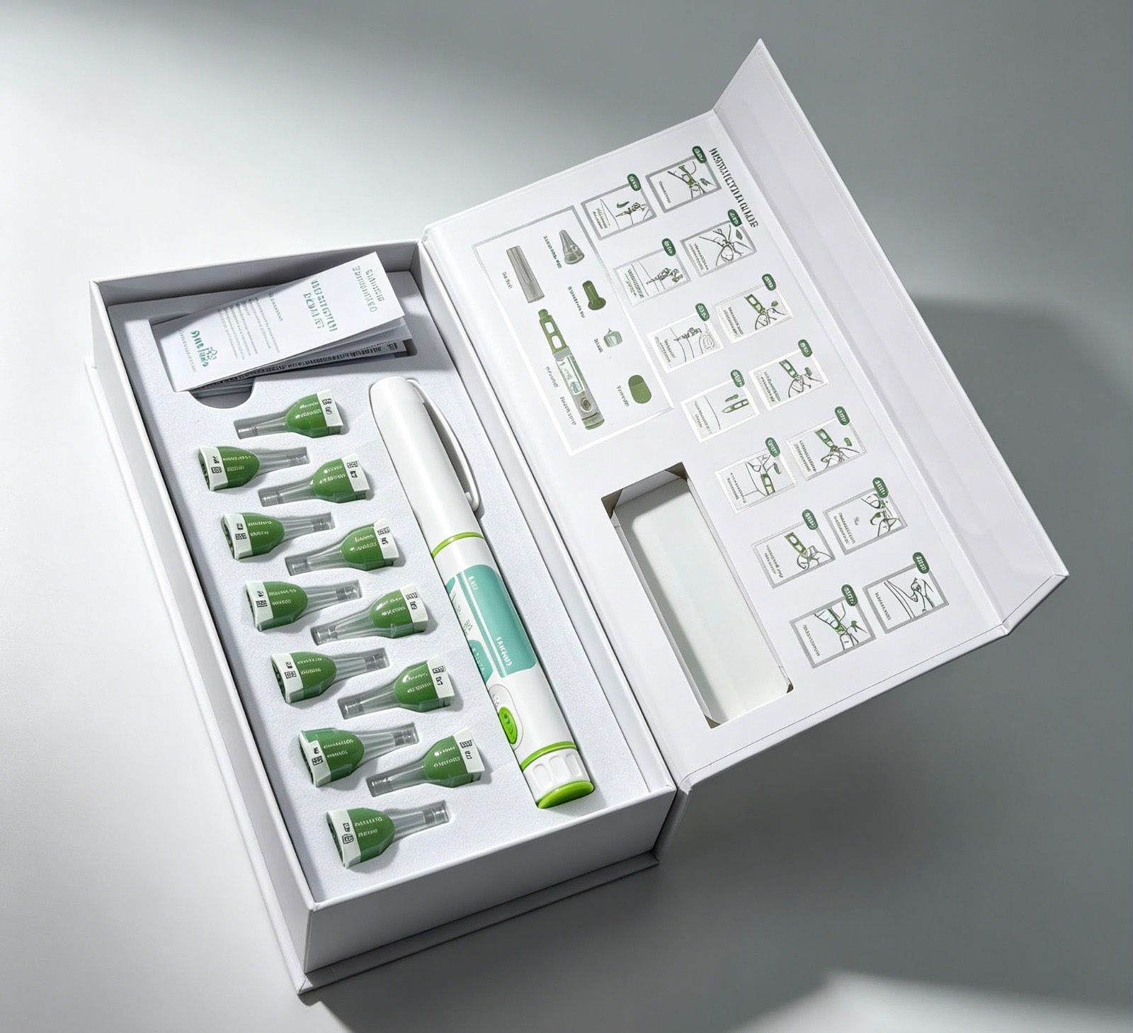 Europeptides Retatrutide 20mg kit with injector pen, cartridges and instruction guide